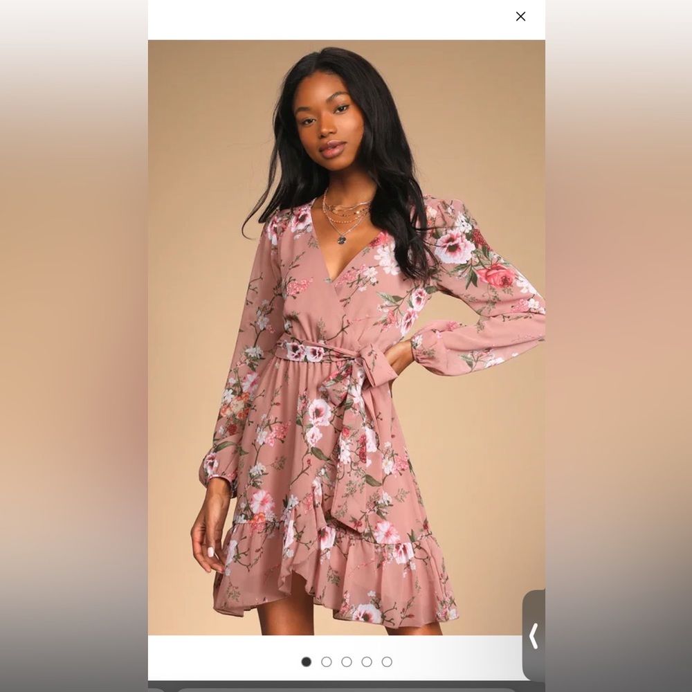 Long sleeve floral dress